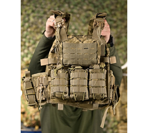 Плитоноска 4 точки скидання 7.62 піксель ПП4631