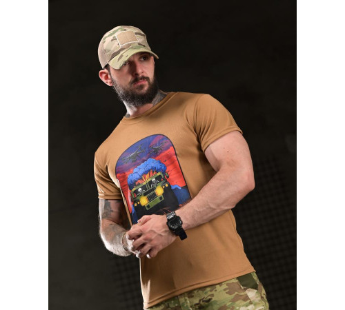 Тактична футболка BORN OF WAR highway coyot ВТ4748