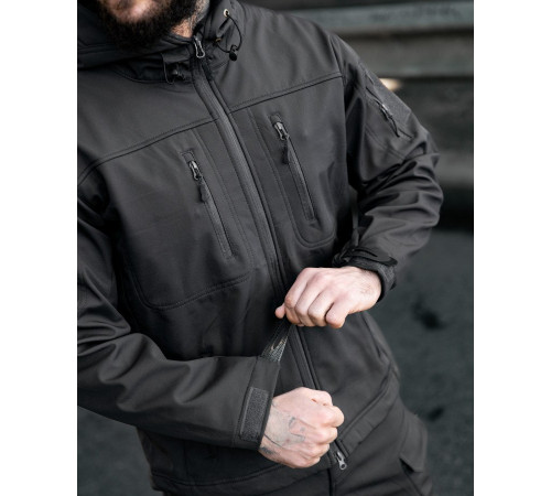 Міська тактична куртка MAXIMUS софтшел darck grey ПП7988