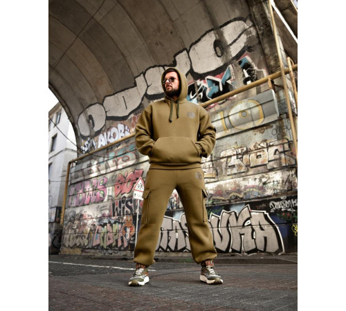 Зимовий спортивний костюм на флісі Stone Island oliva 4 ВТ6929 за 1154 грн
