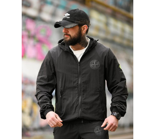 Чоловічий спортивний костюм ST injastis total black ТР6719