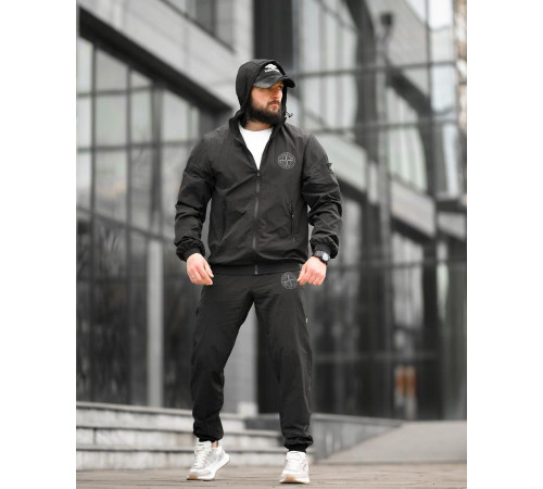 Чоловічий спортивний костюм ST injastis total black ТР6719