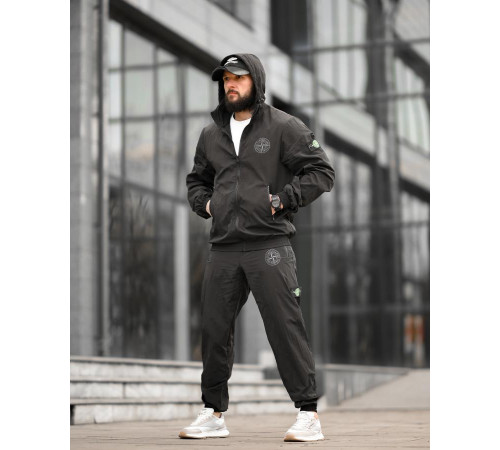 Чоловічий спортивний костюм ST injastis total black ТР6719
