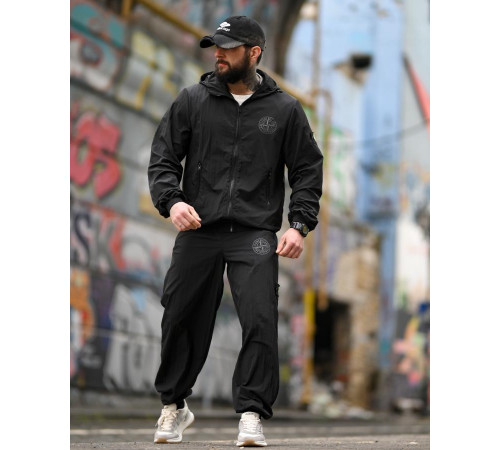 Чоловічий спортивний костюм ST injastis total black ТР6719