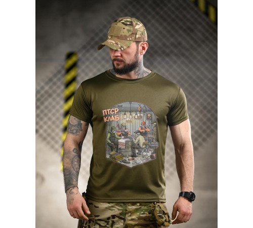 Тактична футболка BORN OF WAR ПТСР клаб oliva ВТ4718 за 549 грн