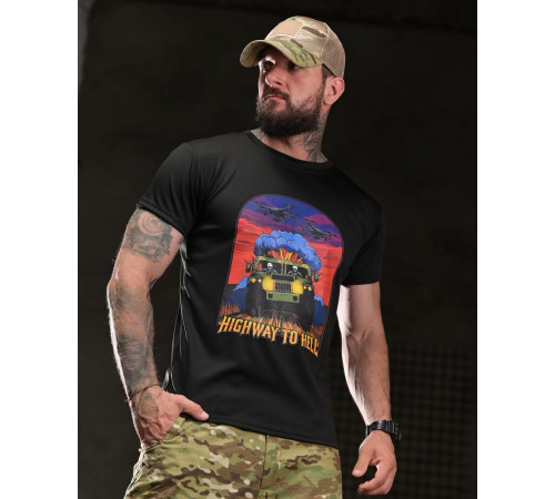 Тактична футболка BORN OF WAR highway black ВТ4749
