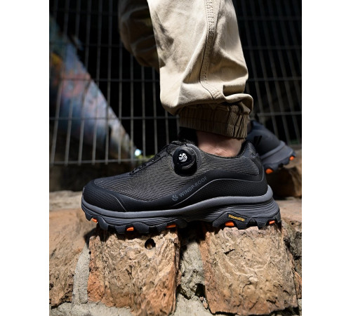 Термо Кросівки з автошнурівкою WindProof black ПП7896