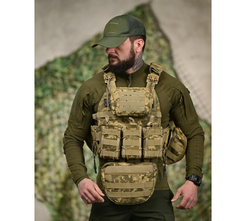 Плитоноска 7.62 з рюкзаком піксельТР6022