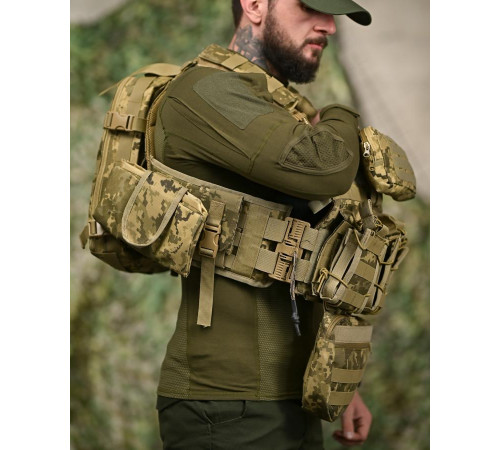 Плитоноска 7.62 з рюкзаком піксельТР6022