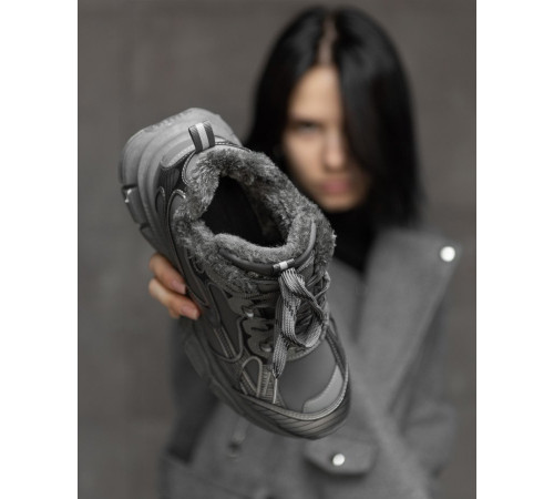 Жіночі кросівки enigma хутро d.grey 197-155 НП4913 за 439 грн