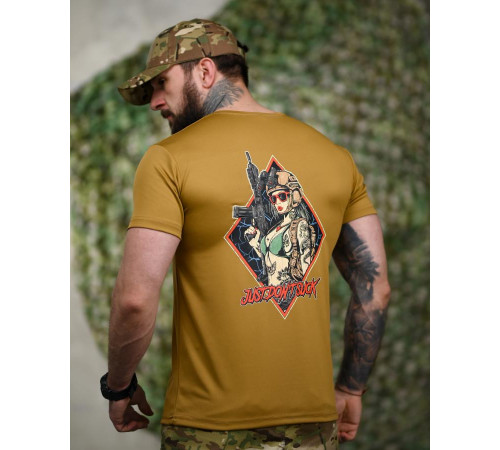 Тактична футболка SELION Just Don’t coyot ТР6214 за 549 грн
