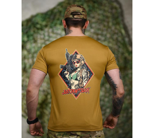 Тактична футболка SELION Just Don’t coyot ТР6214 за 549 грн
