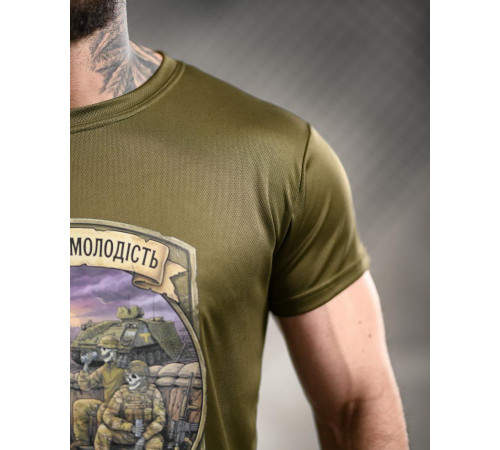 Тактична футболка BORN OF WAR Молодість олива ВТ4720 за 549 грн