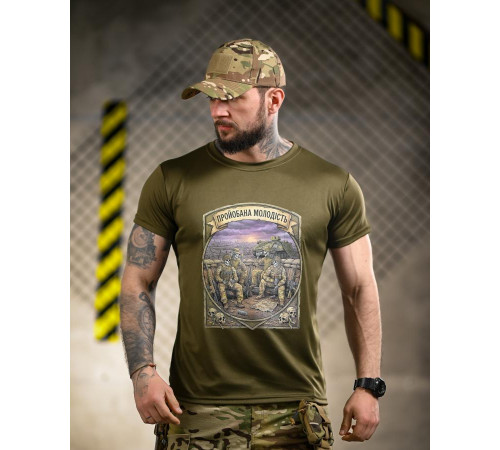 Тактична футболка BORN OF WAR Молодість олива ВТ4720 за 549 грн
