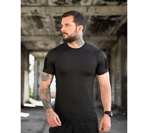 Тактична футболка, що відводить піт, samuray Cooltuch black за 604 грн