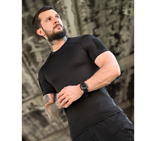 Тактична футболка, що відводить піт, samuray Cooltuch black за 604 грн