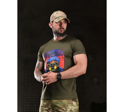Тактична футболка BORN OF WAR highway oliva ВТ4751