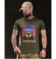 Тактична футболка BORN OF WAR highway oliva ВТ4751