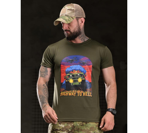 Тактична футболка BORN OF WAR highway oliva ВТ4751