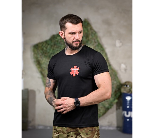 Тактична moisture-wicking футболка Medic black РП7346 за 549 грн