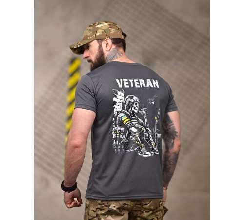 Тактична футболка SELION Veteran серая ДЛ7221