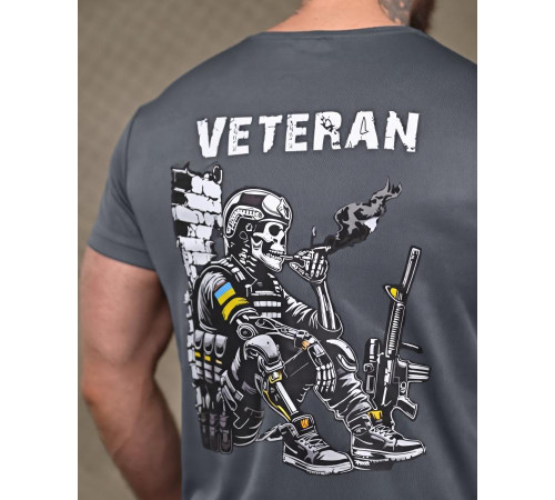 Тактична футболка SELION Veteran серая ДЛ7221