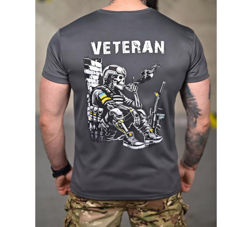 Тактична футболка SELION Veteran серая ДЛ7221