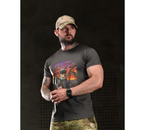 Тактична футболка BORN OF WAR I’m back grey ВТ4752