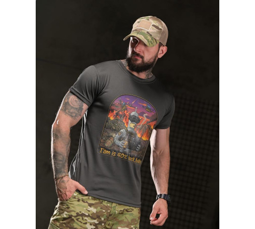 Тактична футболка BORN OF WAR I’m back grey ВТ4752