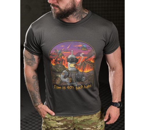 Тактична футболка BORN OF WAR I’m back grey ВТ4752