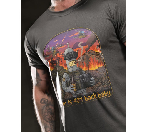 Тактична футболка BORN OF WAR I’m back grey ВТ4752