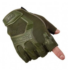 Перчатки военного с открытыми пальцами Mechanix M-Pact олива