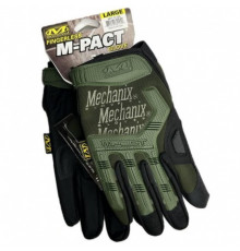 Перчатки военных Mechanix M-Pact с сенсорными пальцами цвет Олива