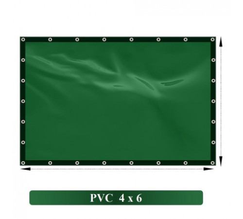 Тент ПВХ 4×6 м (475 г/м2) зелёный, усиленный с люверсами.AT-PVC-4x6 за 3660 грн