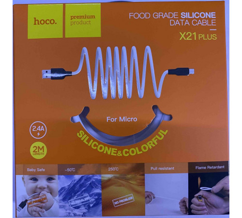 Кабель HOCO X21 Micro Plus Silicone 1м за 347 грн