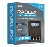Зарядное устройство Rablex RB407 универсальное на 4-х пустый + Led-дисплей /140/