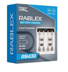 Зарядний пристрій Rablex RB430 універсальний на 4 пустий /160/