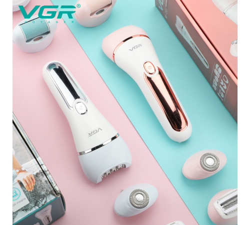 Эпилятор VGR 6 в 1 V-733, 12 насадок, IPX7, LED display за 1436 грн