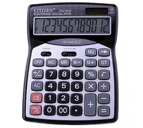 Калькулятор CITIZEN 9833, двойное питание (50) за 528 грн