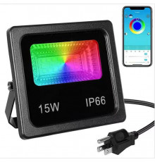 SMART LED ПРОЖЕКТОР 15W IP66 RGB bluetooth с приложением ART 7980 (44 шт/ящ)