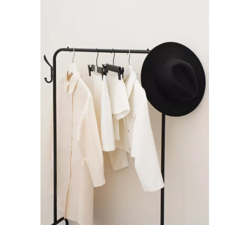 Вішалка для одягу з полицями для взуття Clothes Rack Up / Металева підлогова стійка 170×60×26 см
