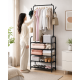 Вішалка для одягу з полицями для взуття Clothes Rack Up / Металева підлогова стійка 170×60×26 см
