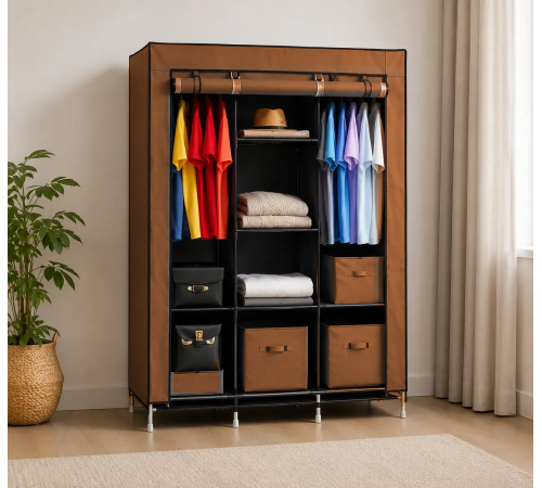 Тканинна шафа HCX Storage Wardrobe 88130 Сірий