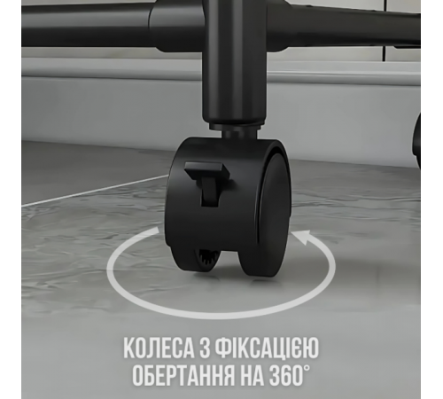 Полка этажерка TVT-02 6 ярусов 170х42х32см Черная