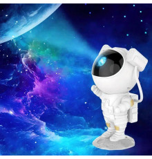 Проєктор зоряного неба Акумуляторний, нічник лазерний на пульту Astronaut Робот Космонавт
