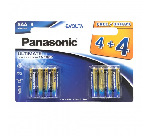 Батарейки Panasonic Evolta Alkaline AAA LR03/ 9226 (8шт.) за 45 грн