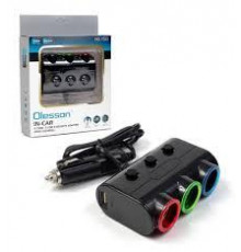 Автомобильное зарядное устройство Olesson MOD-1523 ( 3 in 1/120W/Triple Direct LED Socket )(120)