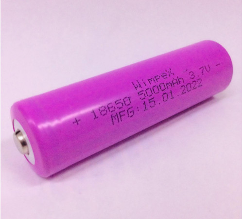 Акумулятор Wimpex 18650 Pink 18650/ 4,2v/5000mAh (400 шт/ящ) за 282 грн