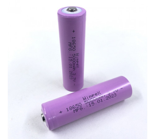 Акумулятор Wimpex 18650 Pink 18650/ 4,2v/5000mAh (400 шт/ящ) за 282 грн