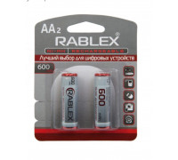 Аккумуляторы RABLEX HR6 RB-600 ( 1.2V / 600mAh / Ni-MH / AA / блистер / 2шт )